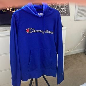 Blue Champion Hoodie Size Medium